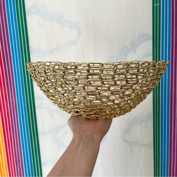 VINTAGE gold chain art style fruit basket - Picture 4 of 4